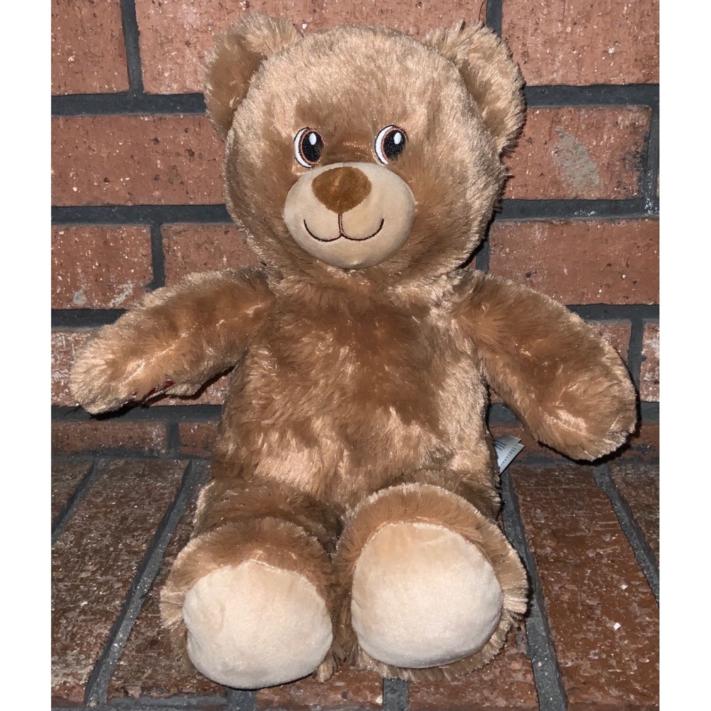 Build-A-Bear Lil Brownie Cub Brown Teddy Bear Plush Stuffed Animal Heart Beat